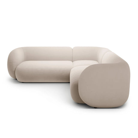 Kate Ecksofa symmetrisch aus Samt (Salvador 1) in Beige, 252x252 cm – Bild 2