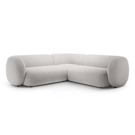 Kate Ecksofa symmetrisch aus Samt (Salvador 16) in Hellgrau, 252x252 cm – Bild 1