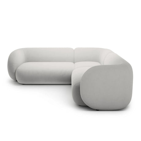 Kate Ecksofa symmetrisch aus Samt (Salvador 16) in Hellgrau, 252x252 cm – Bild 2