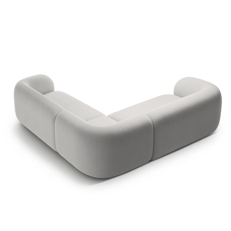 Kate Ecksofa symmetrisch aus Samt (Salvador 16) in Hellgrau, 252x252 cm – Bild 3