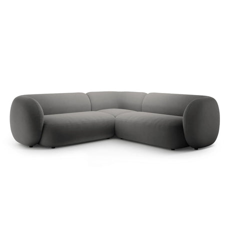 Kate Ecksofa symmetrisch aus Samt (Salvador 18) in Dunkelgrau, 252x252 cm – Bild 1