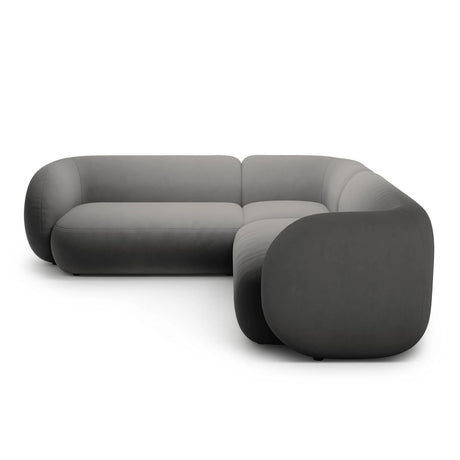 Kate Ecksofa symmetrisch aus Samt (Salvador 18) in Dunkelgrau, 252x252 cm – Bild 2