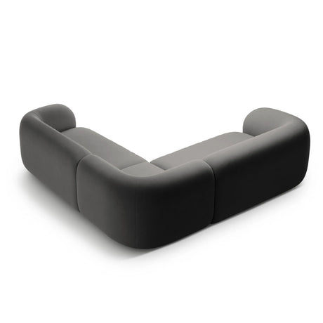 Kate Ecksofa symmetrisch aus Samt (Salvador 18) in Dunkelgrau, 252x252 cm – Bild 3