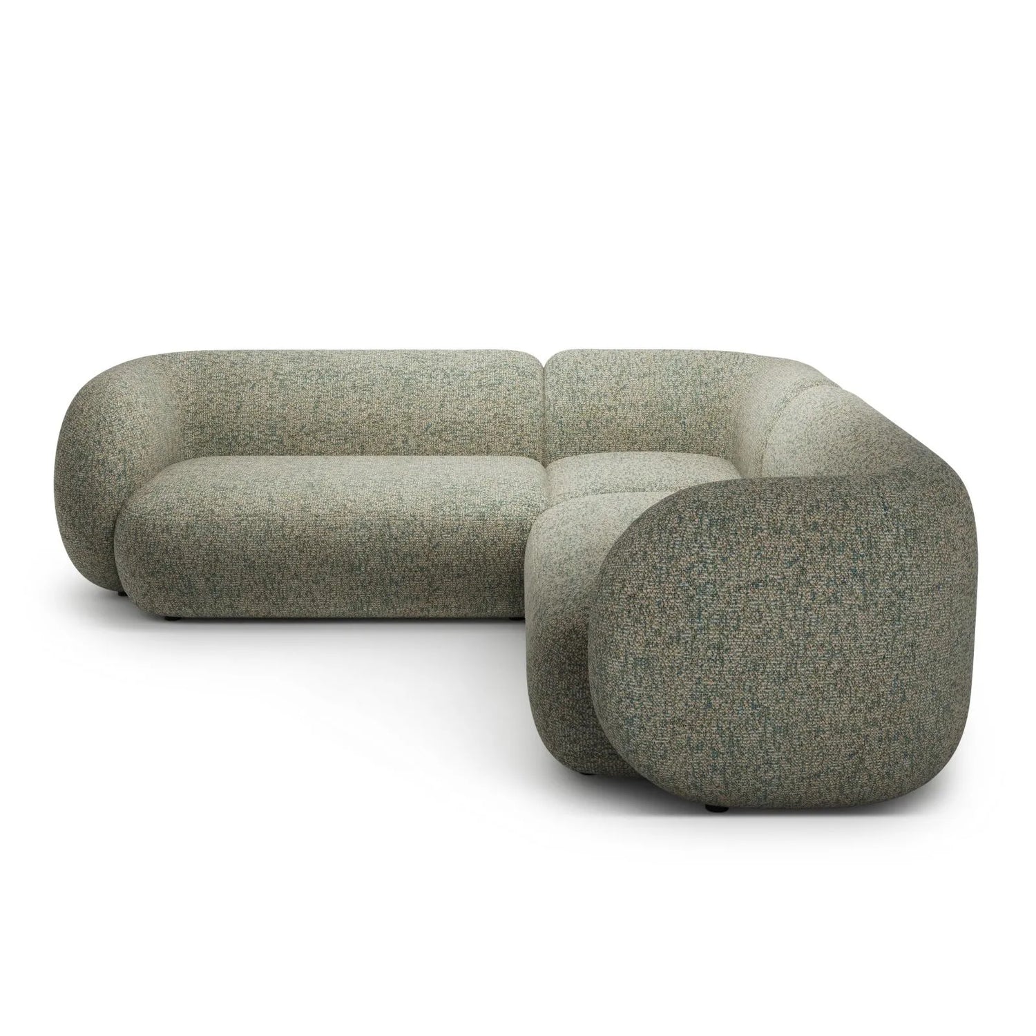 Kate Ecksofa symmetrisch aus Strukturierter Stoff (Puente 33) in Moss Green Melange, 252x252 cm – Bild 2