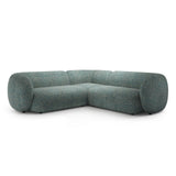 Kate Ecksofa symmetrisch aus Strukturierter Stoff (Puente 73) in Blaue melange, 252x252 cm – Bild 1