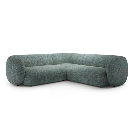 Kate Ecksofa symmetrisch aus Strukturierter Stoff (Puente 73) in Blaue melange, 252x252 cm – Bild 1