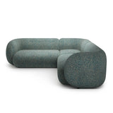 Kate Ecksofa symmetrisch aus Strukturierter Stoff (Puente 73) in Blaue melange, 252x252 cm – Bild 2