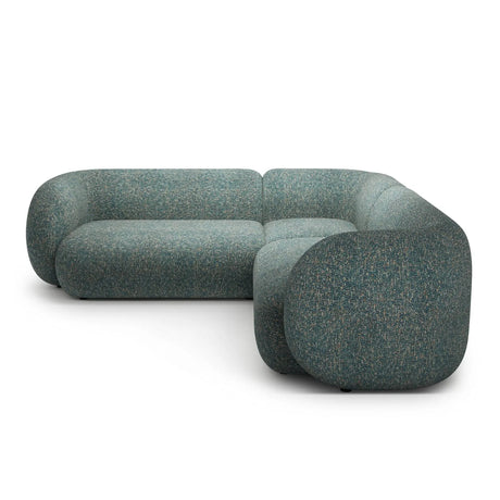 Kate Ecksofa symmetrisch aus Strukturierter Stoff (Puente 73) in Blaue melange, 252x252 cm – Bild 2