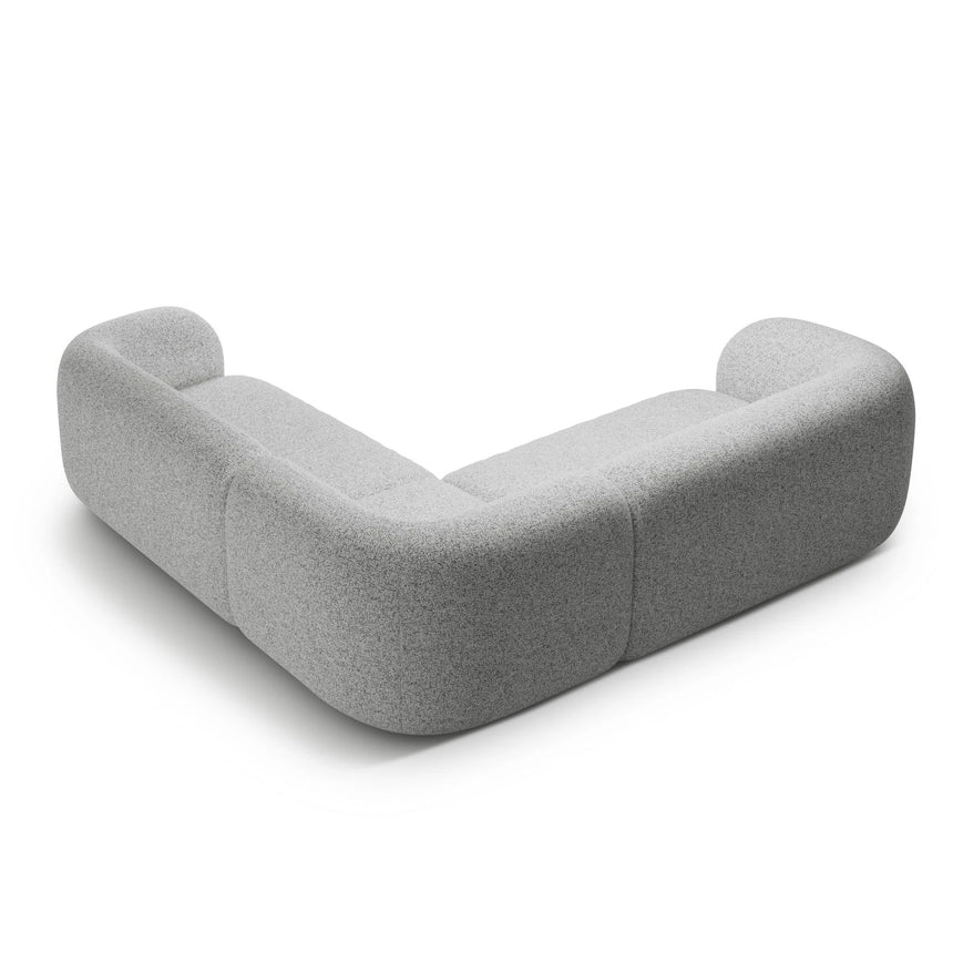 Kate Ecksofa symmetrisch aus Strukturierter Stoff (Puente 80) in Hellgrau melange, 252x252 cm – Bild 3