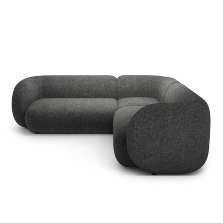 Kate Ecksofa symmetrisch aus Strukturierter Stoff (Puente 94) in Dunkelgrau melange, 252x252 cm – Bild 2