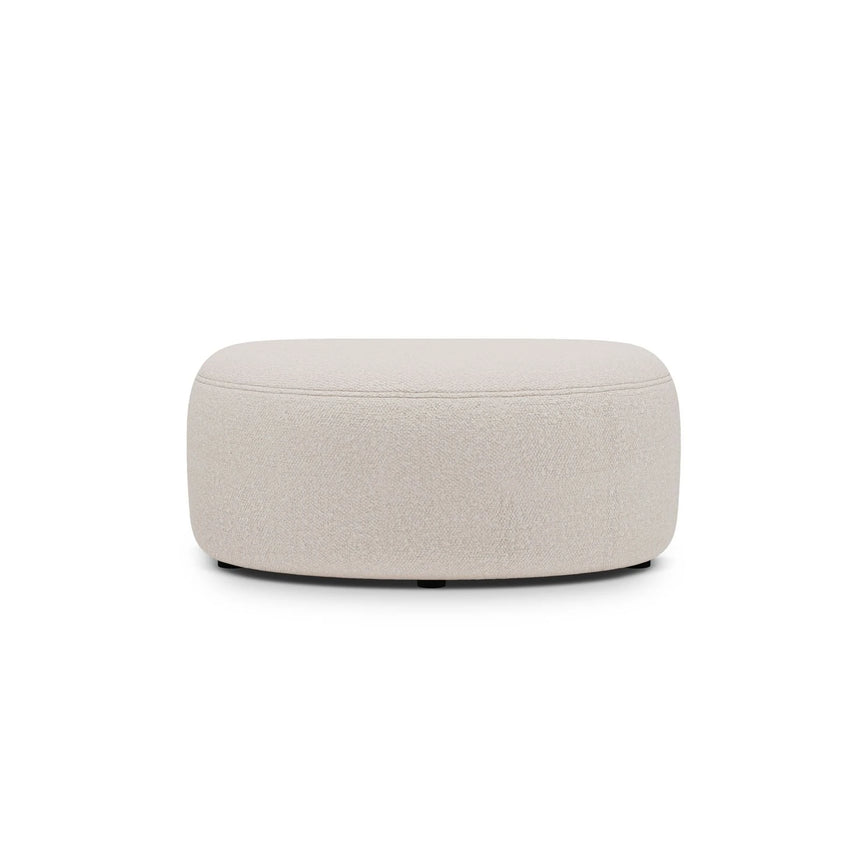 Kate Pouf mit Bezug aus Boucle (Baloo 2074) in Beige, 99x60 cm – Bild 2