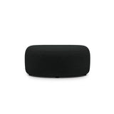 Kate Pouf mit Bezug aus Boucle (Baloo 2082) in Schwarz, 99x60 cm – Bild 2
