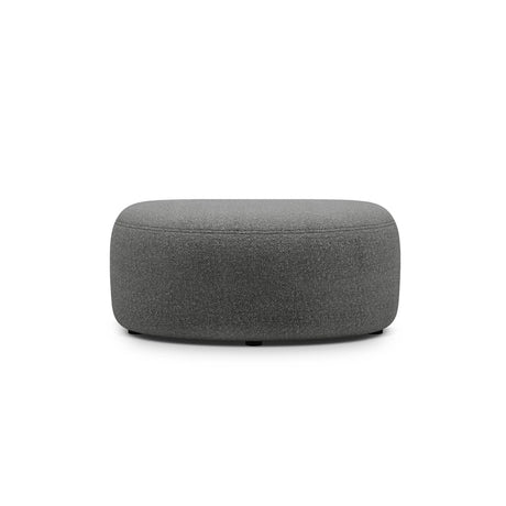 Kate Pouf mit Bezug aus Boucle (Baloo 2083) in Dunkelgrau, 99x60 cm – Bild 2