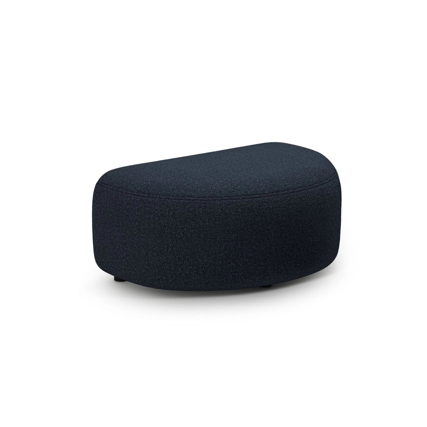 Kate Pouf mit Bezug aus Boucle (Baloo 2088) in Dunkelblau, 99x60 cm – Bild 1
