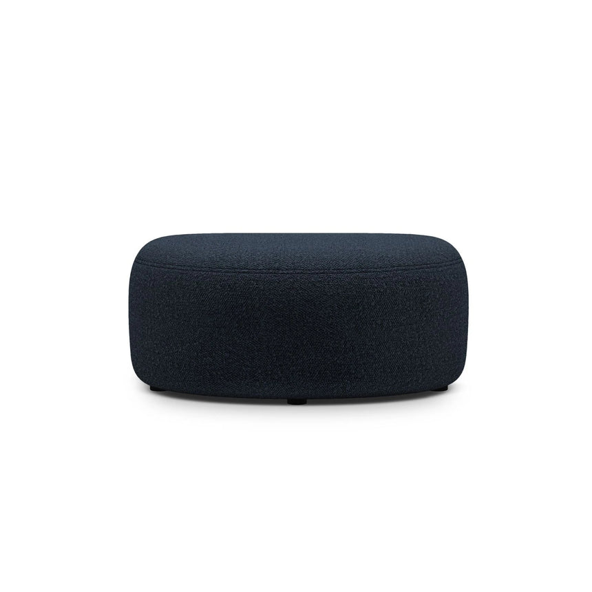 Kate Pouf mit Bezug aus Boucle (Baloo 2088) in Dunkelblau, 99x60 cm – Bild 2