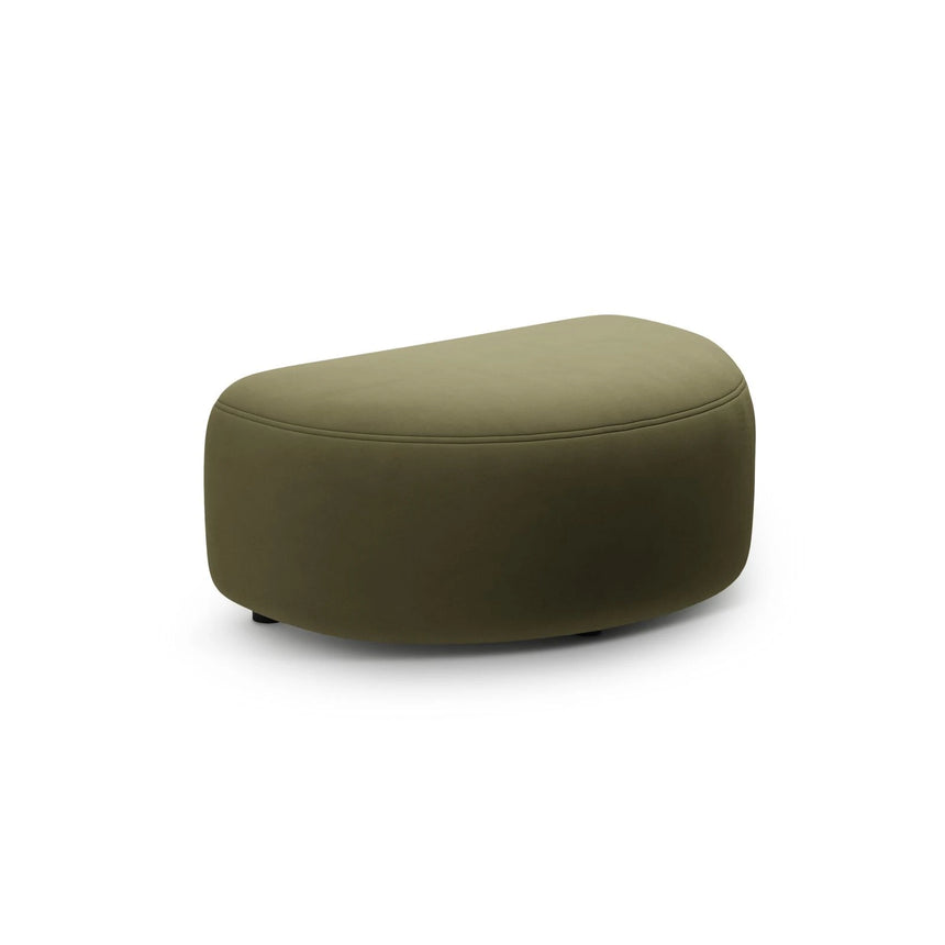 Kate Pouf mit Bezug aus Samt (Salvador 08) in Grün, 99x60 cm – Bild 1
