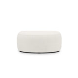 Kate Pouf mit Bezug aus Samt, Strukturstoff oder Boucle, 99x60 cm – Bild 2