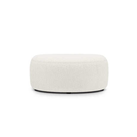 Kate Pouf mit Bezug aus Samt, Strukturstoff oder Boucle, 99x60 cm – Bild 2