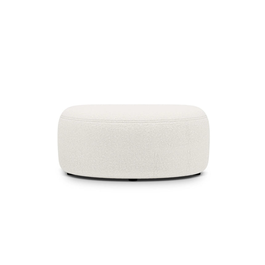 Kate Pouf mit Bezug aus Samt, Strukturstoff oder Boucle, 99x60 cm – Bild 2