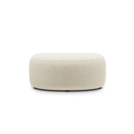 Kate Pouf mit Bezug aus Strukturierter Stoff (Puente 03) in Hellbeige melange, 99x60 cm – Bild 2