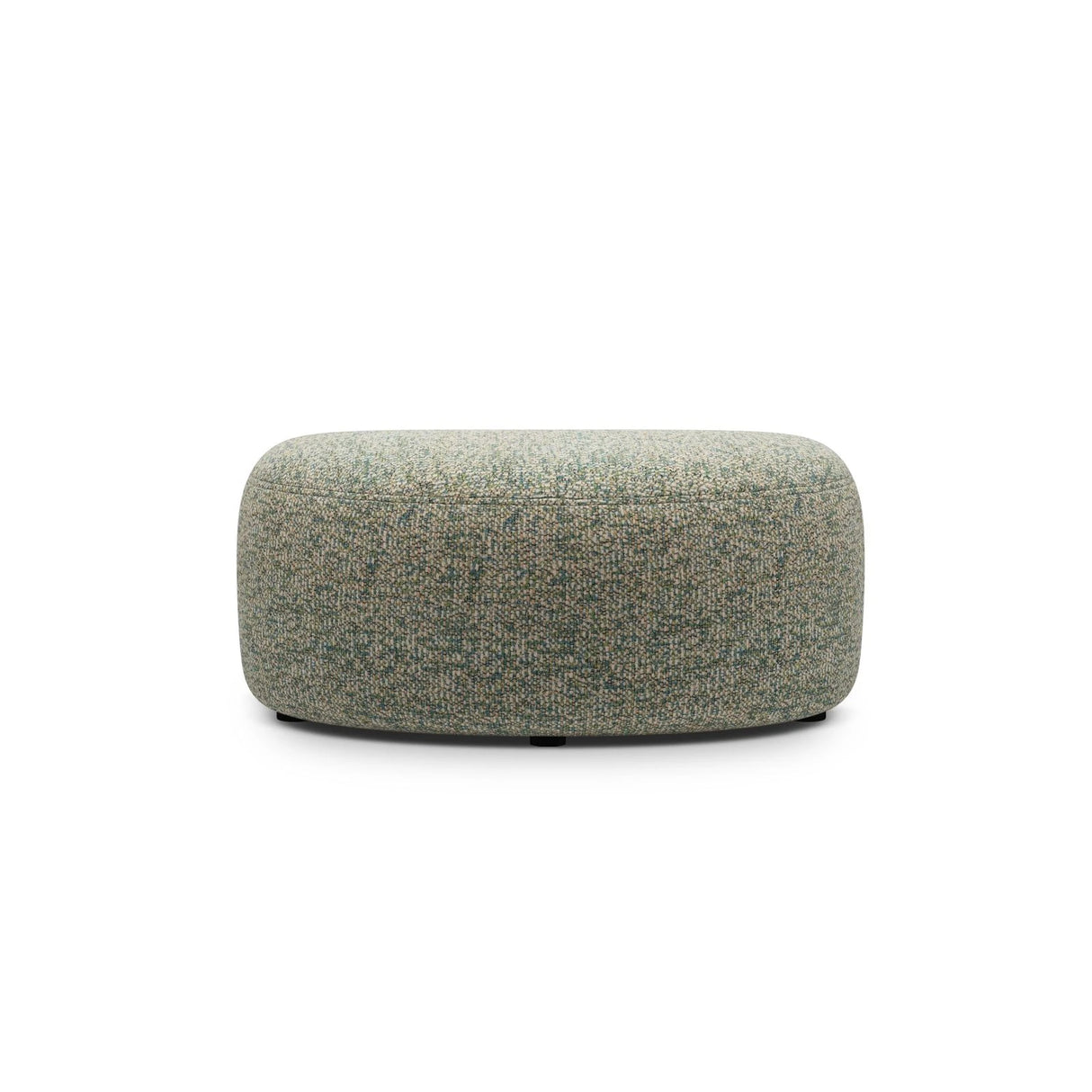 Kate Pouf mit Bezug aus Strukturierter Stoff (Puente 33) in Moss Green Melange, 99x60 cm – Bild 2