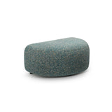 Kate Pouf mit Bezug aus Strukturierter Stoff (Puente 73) in Blaue melange, 99x60 cm – Bild 1
