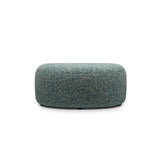 Kate Pouf mit Bezug aus Strukturierter Stoff (Puente 73) in Blaue melange, 99x60 cm – Bild 2