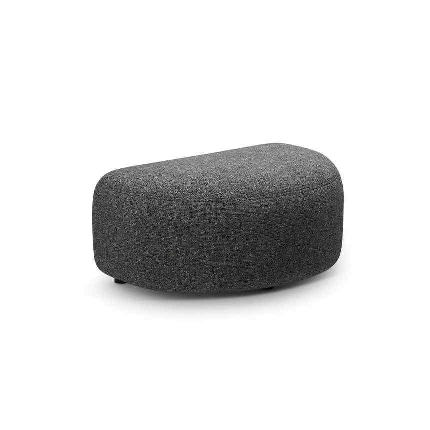 Kate Pouf mit Bezug aus Strukturierter Stoff (Puente 94) in Dunkelgrau melange, 99x60 cm – Bild 1