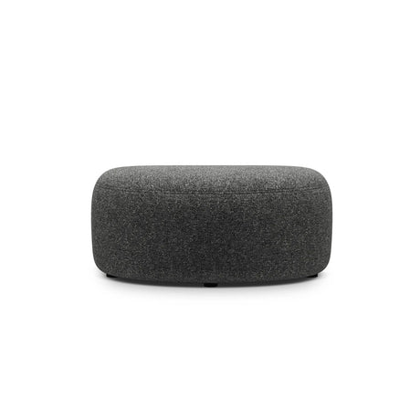 Kate Pouf mit Bezug aus Strukturierter Stoff (Puente 94) in Dunkelgrau melange, 99x60 cm – Bild 2