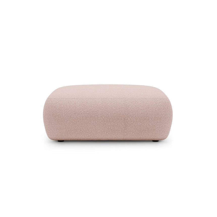 Kate Pouf rechteckig, mit Bezug aus Boucle (Baloo 2072) in Puderrosa, 99x60 cm – Bild 1