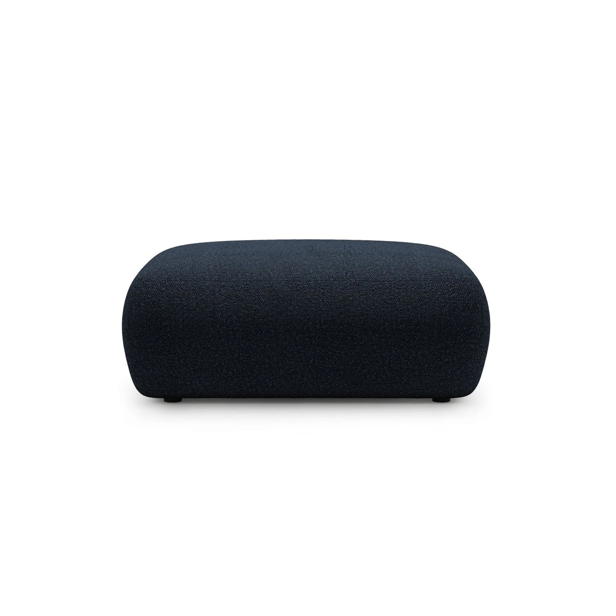 Kate Pouf rechteckig, mit Bezug aus Boucle (Baloo 2088) in Dunkelblau, 99x60 cm – Bild 1