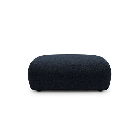 Kate Pouf rechteckig, mit Bezug aus Boucle (Baloo 2088) in Dunkelblau, 99x60 cm – Bild 1