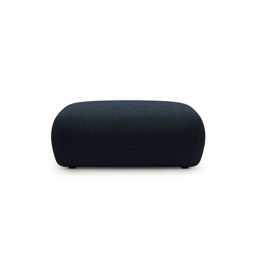 Kate Pouf rechteckig, mit Bezug aus Boucle (Baloo 2088) in Dunkelblau, 99x60 cm – Bild 1