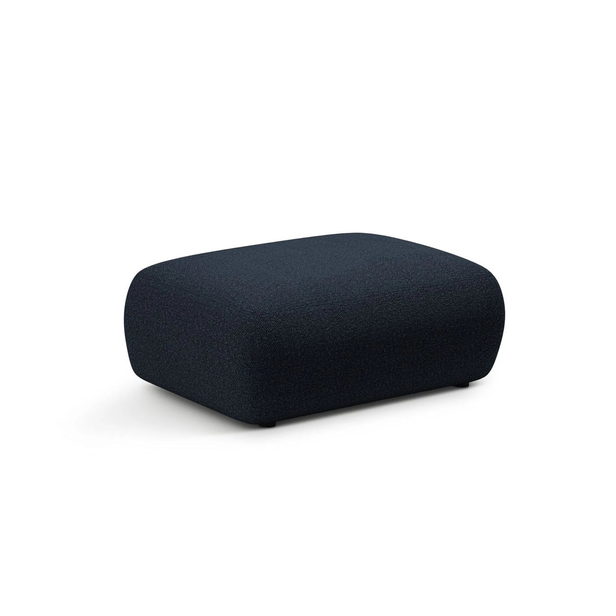 Kate Pouf rechteckig, mit Bezug aus Boucle (Baloo 2088) in Dunkelblau, 99x60 cm – Bild 2