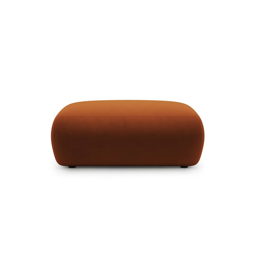 Kate Pouf rechteckig, mit Bezug aus Samt (Salvador 14) in Terrakotta, 99x60 cm – Bild 1