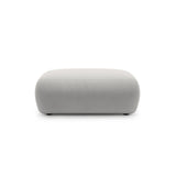 Kate Pouf rechteckig, mit Bezug aus Samt (Salvador 16) in Hellgrau, 99x60 cm – Bild 1
