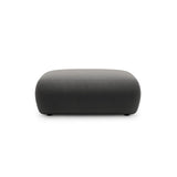 Kate Pouf rechteckig, mit Bezug aus Samt (Salvador 18) in Dunkelgrau, 99x60 cm – Bild 1