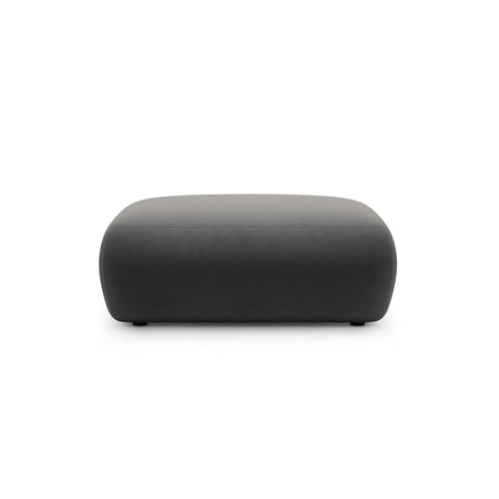 Kate Pouf rechteckig, mit Bezug aus Samt (Salvador 18) in Dunkelgrau, 99x60 cm – Bild 1