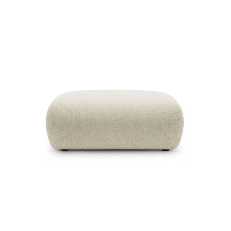 Kate Pouf rechteckig, mit Bezug aus Strukturierter Stoff (Puente 03) in Hellbeige melange, 99x60 cm – Bild 1