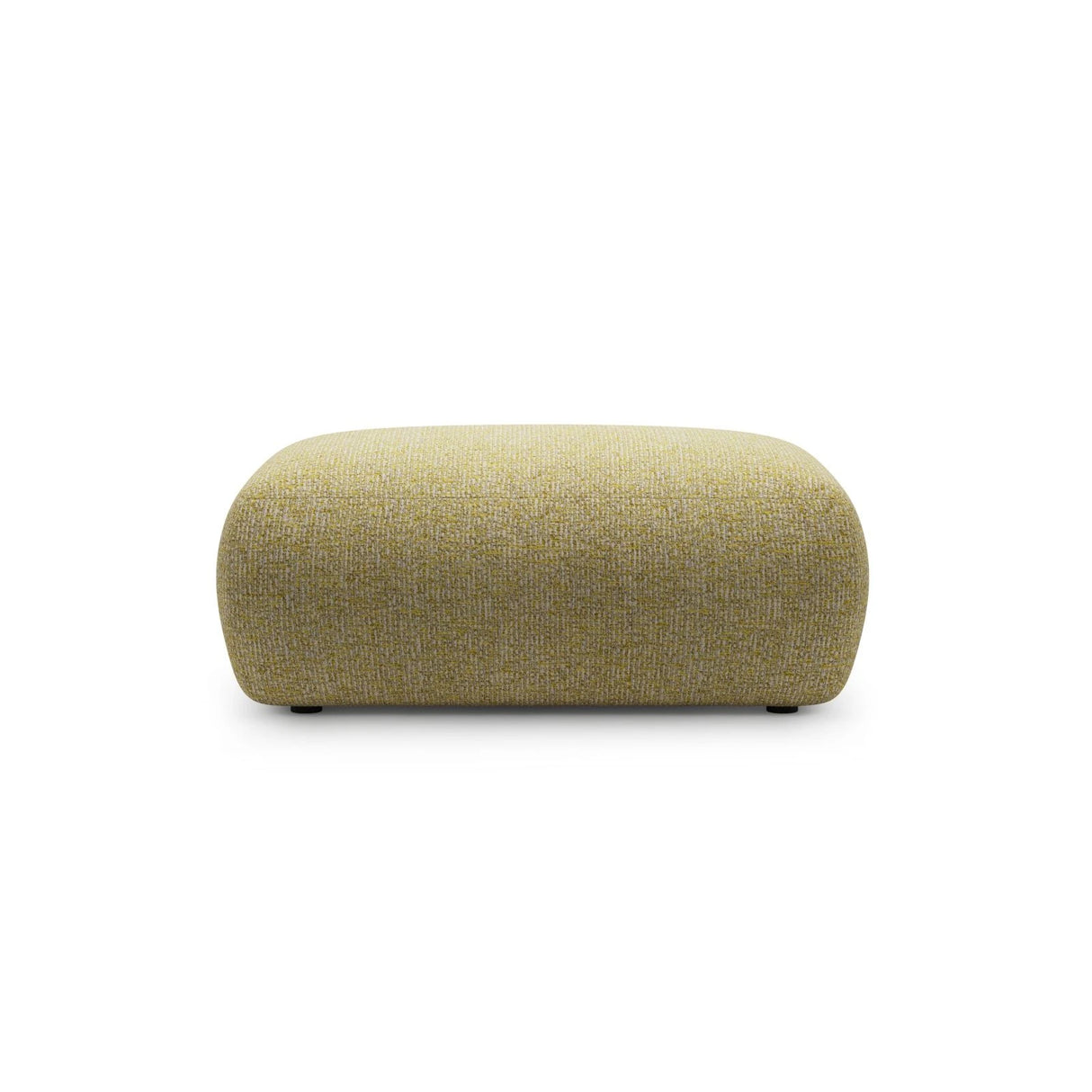 Kate Pouf rechteckig, mit Bezug aus Strukturierter Stoff (Puente 41) in Sonnenblume melange, 99x60 cm – Bild 1