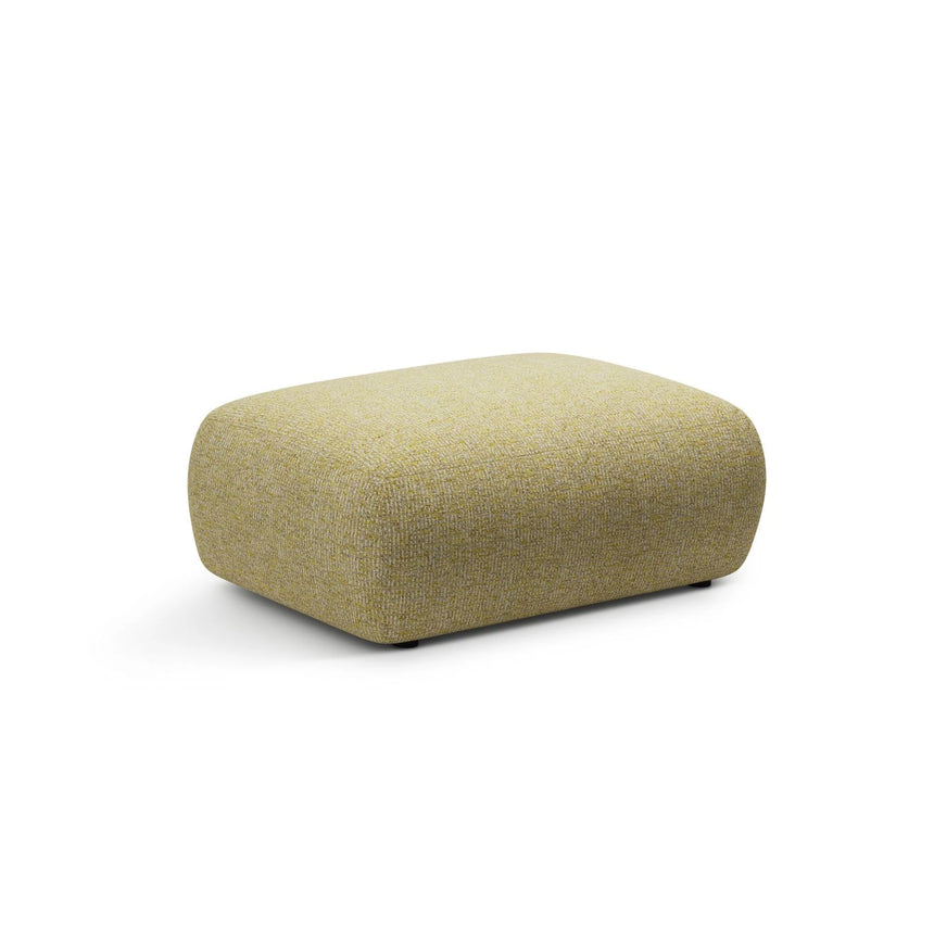 Kate Pouf rechteckig, mit Bezug aus Strukturierter Stoff (Puente 41) in Sonnenblume melange, 99x60 cm – Bild 2