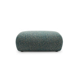Kate Pouf rechteckig, mit Bezug aus Strukturierter Stoff (Puente 73) in Blaue melange, 99x60 cm – Bild 1
