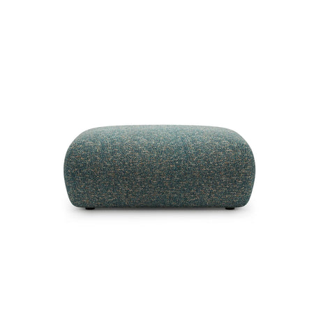Kate Pouf rechteckig, mit Bezug aus Strukturierter Stoff (Puente 73) in Blaue melange, 99x60 cm – Bild 1