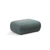 Kate Pouf rechteckig, mit Bezug aus Strukturierter Stoff (Puente 73) in Blaue melange, 99x60 cm – Bild 2