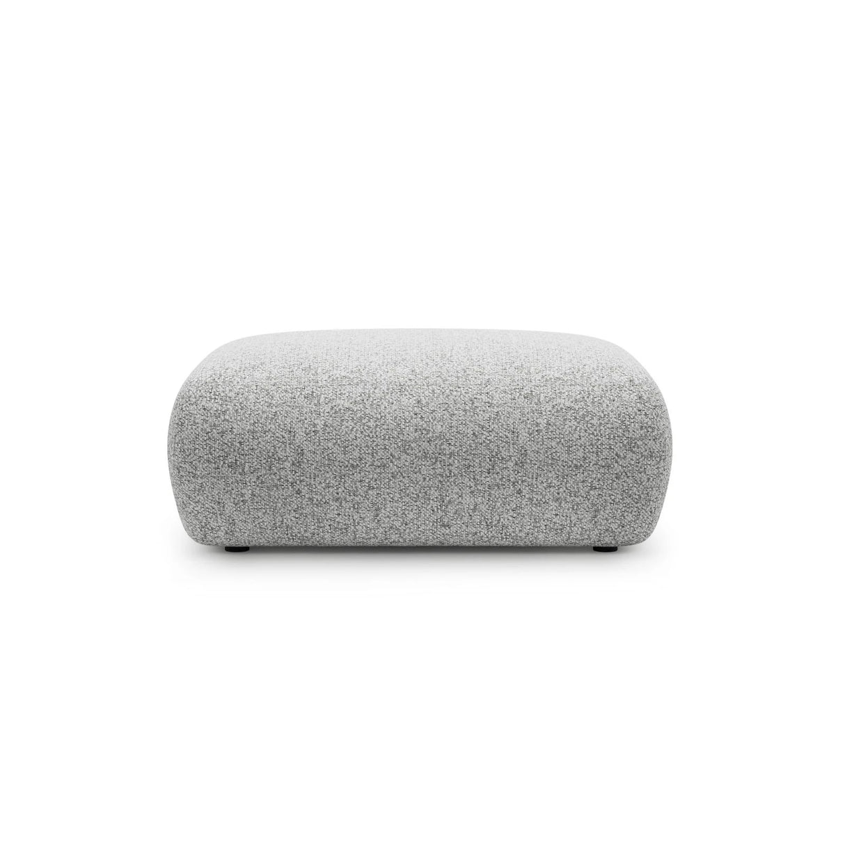 Kate Pouf rechteckig, mit Bezug aus Strukturierter Stoff (Puente 80) in Hellgrau melange, 99x60 cm – Bild 1