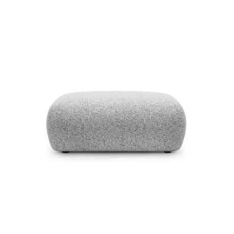 Kate Pouf rechteckig, mit Bezug aus Strukturierter Stoff (Puente 80) in Hellgrau melange, 99x60 cm – Bild 1