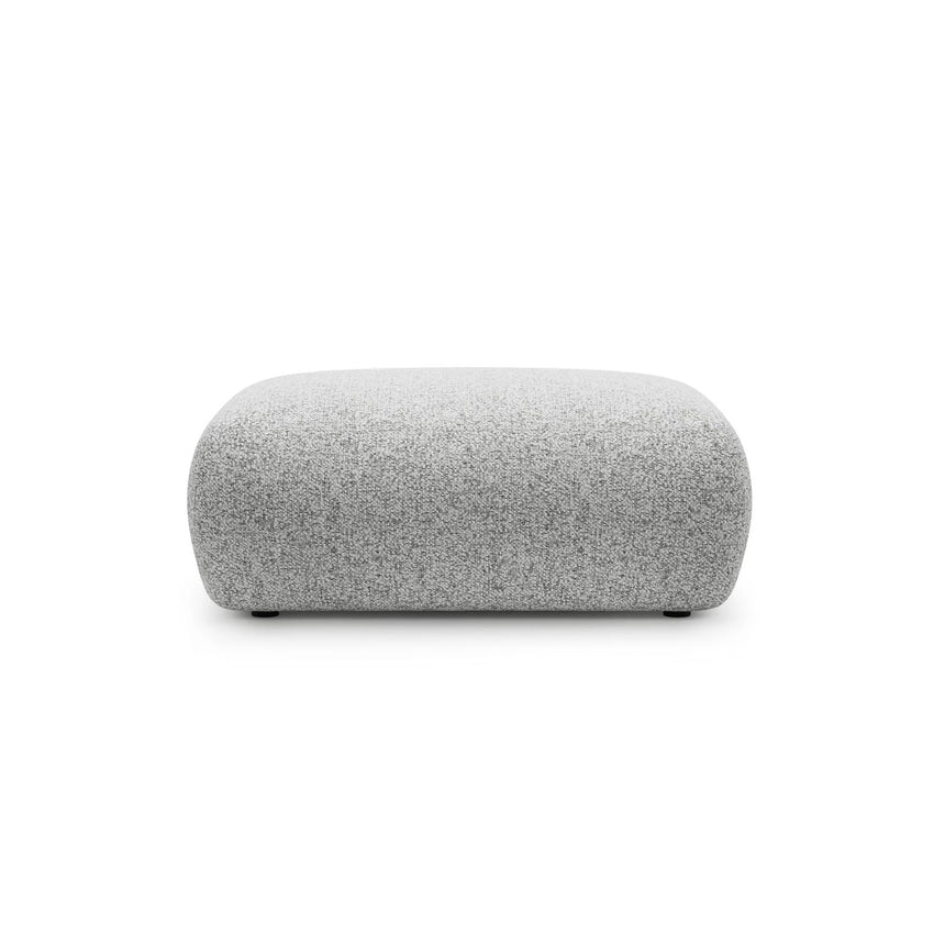 Kate Pouf rechteckig, mit Bezug aus Strukturierter Stoff (Puente 80) in Hellgrau melange, 99x60 cm – Bild 1