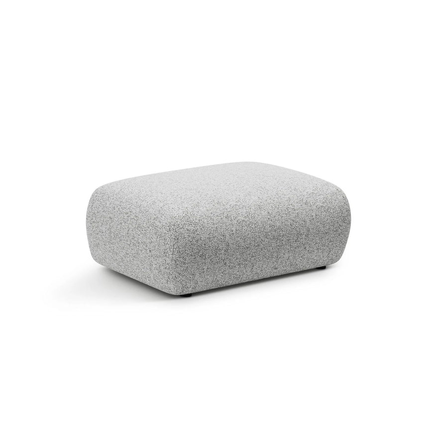 Kate Pouf rechteckig, mit Bezug aus Strukturierter Stoff (Puente 80) in Hellgrau melange, 99x60 cm – Bild 2