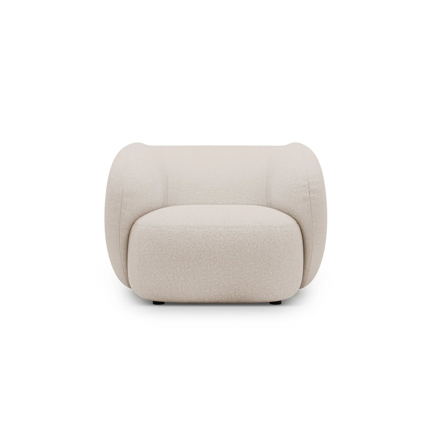 Kate Sessel mit Bezug aus Boucle (Baloo 2074) in Beige, 108x89 cm – Bild 1