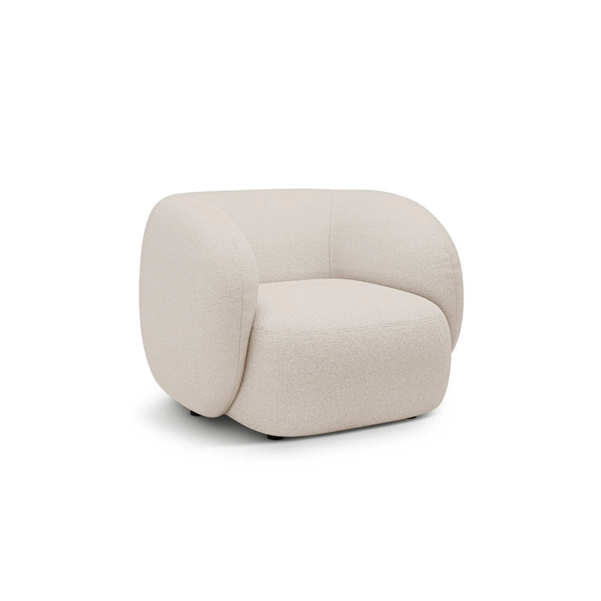 Kate Sessel mit Bezug aus Boucle (Baloo 2074) in Beige, 108x89 cm – Bild 2